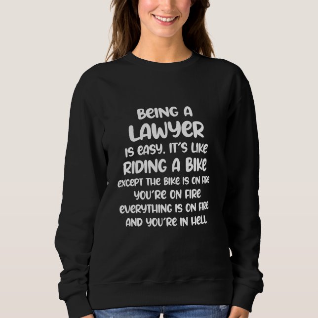 Camiseta Ser advogado é fácil é como andar de bicicleta quo (Frente)