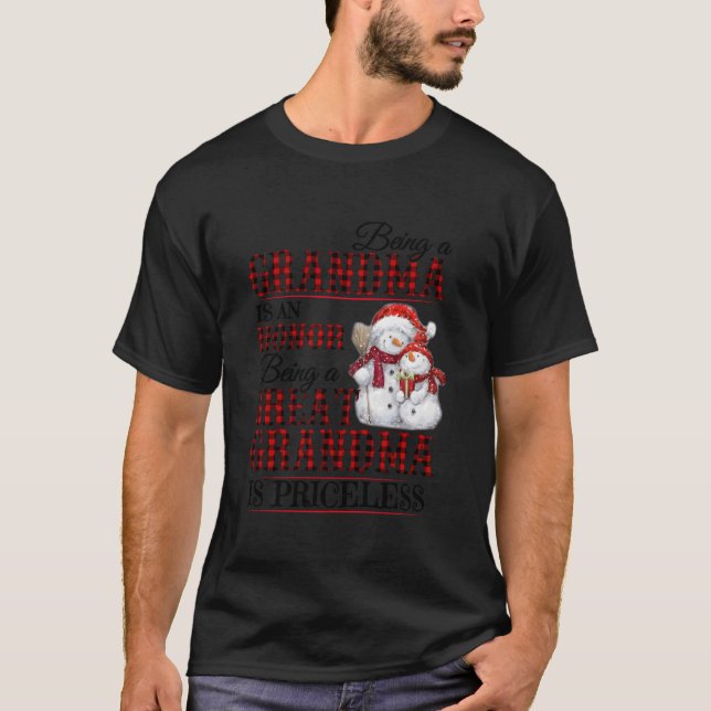 Camiseta Ser Avó é uma Honra Ser Bisavó É (Frente)