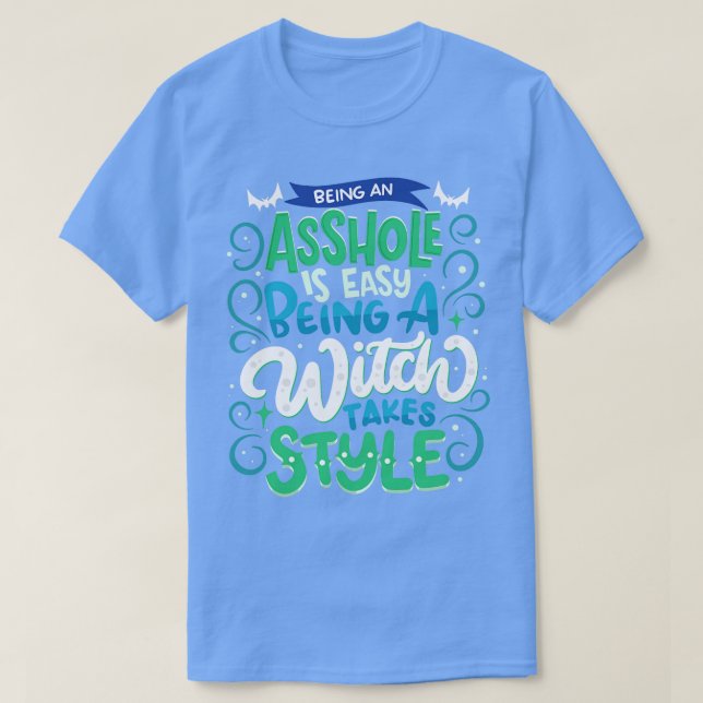 Camiseta Ser bruxa leva estilo no dia das bruxas (Frente do Design)