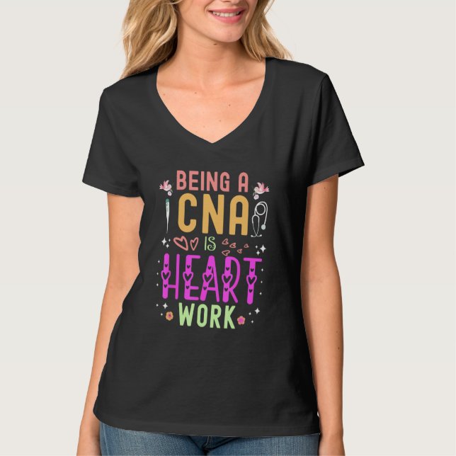 Camiseta Ser CNA é Trabalho do Coração Tees (Frente)