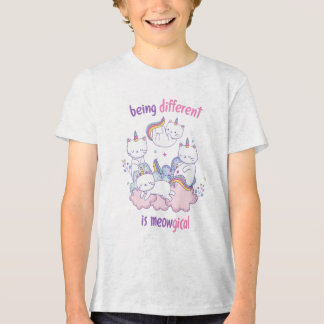 Camiseta Ser diferente é meowgical Gato unicórnio engraçado