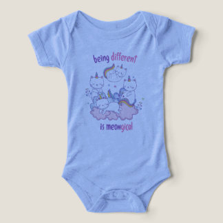 Camiseta Ser diferente é meowgical Gato unicórnio engraçado