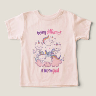 Camiseta Ser diferente é meowgical Gato unicórnio engraçado