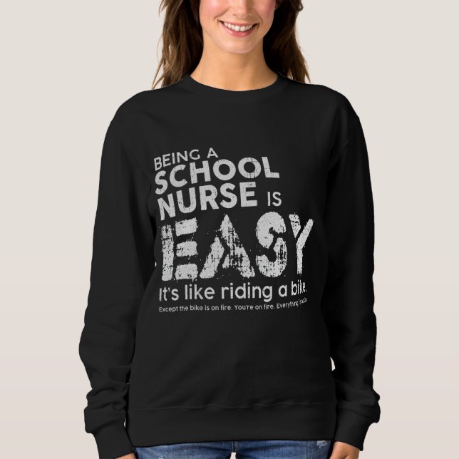 Camiseta Ser enfermeiro é fácil, é como andar de bicicleta (Frente)