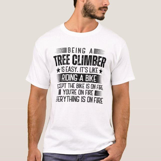 Camiseta Ser Escalador de Árvores é Fácil (Frente)