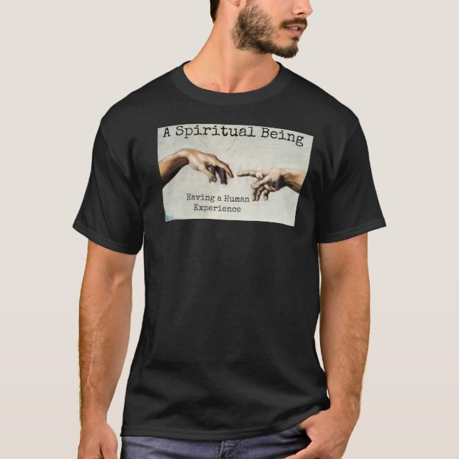 Camiseta Ser espiritual, experiência humana (Frente)