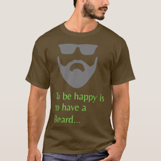 Camiseta Ser feliz é ter uma barba, jato clássico