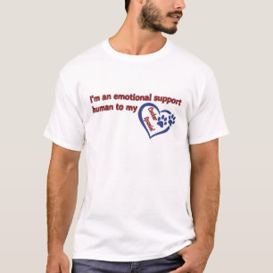 Camiseta Ser humano emocional do apoio a meu cocker spaniel
