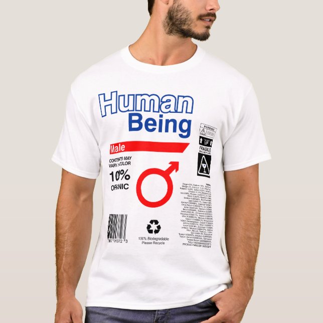 Camiseta Ser humano - homem (Frente)