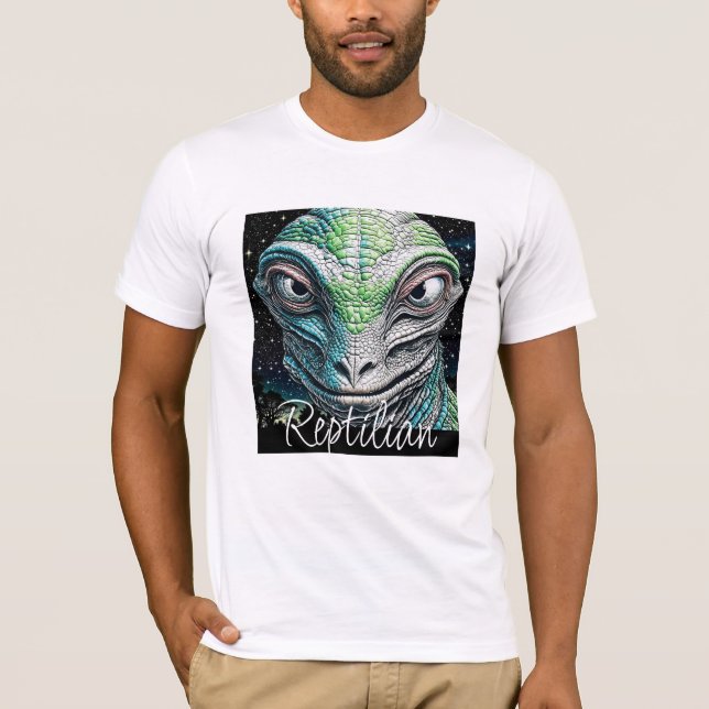 Camiseta Ser humano lagarto alienígena ser extraterrestre r (Frente)