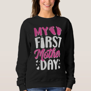 Camiseta Ser Mãe Meu Primeiro Dia das Mães como uma Mamãe