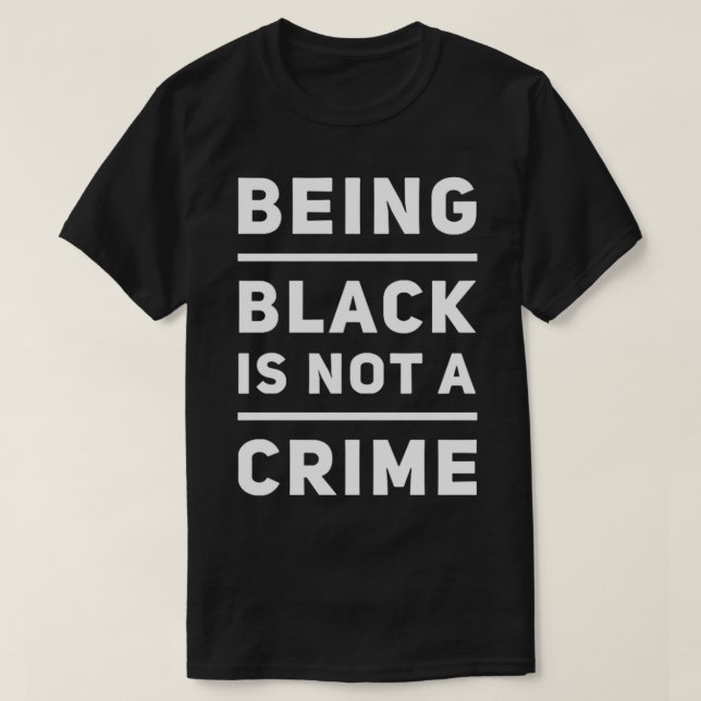 Camiseta Ser Negro Não É Um Crime 1 (Frente do Design)