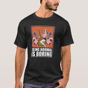 Camiseta Ser Normal É Bordo Vintage Rockabilly