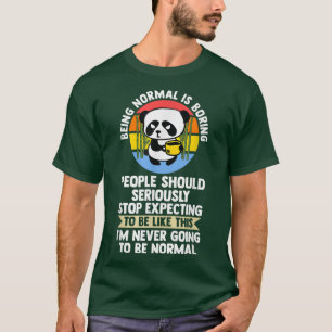 Camiseta ser normal é chato café de pandas pessoas