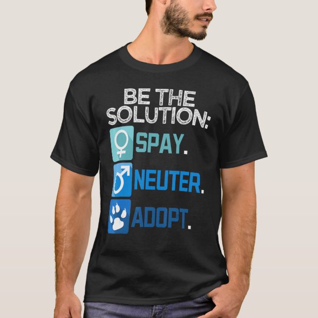 Camiseta Ser O Neutro Da Solução Adotar Animal (Frente)