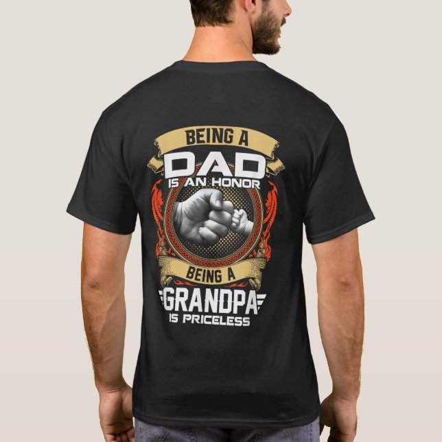 Camiseta Ser PAI É HONRA, O GRANDPA É IMPERIOSO. (Verso)