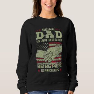 Camiseta Ser Pai É Uma Honra Ser Papa, Bandeira Dos Eua, Pa