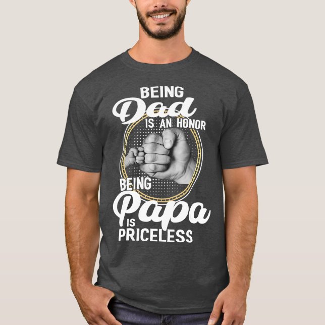 Camiseta Ser pai É Uma Honra Ser Papa É Imprestável (Frente)