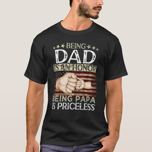 Camiseta Ser Pai É Uma Honra Ser Papa É O Melhor (Frente)