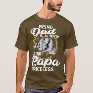Camiseta Ser pai É Uma Honra Ser Papa É Uma Fath Sem Preço
