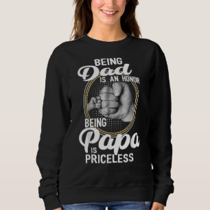 Camiseta Ser Pai É Uma Honra Ser Papa É Uma Fath Sem Preço