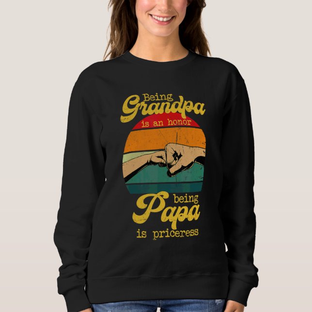 Camiseta Ser Pai É Uma Honra Ser Papa É Uma Fath Sem Preço (Frente)
