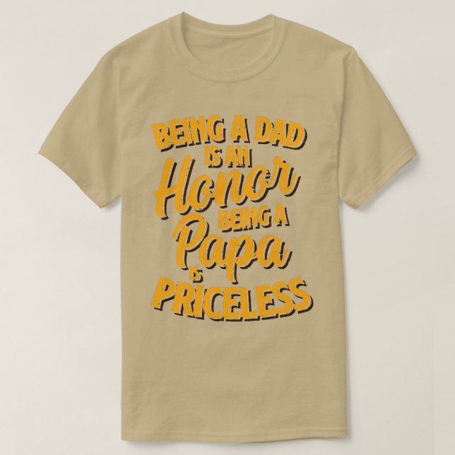 Camiseta Ser Pai É Uma Honra Ser Um Papa É Imprestável (Frente do Design)