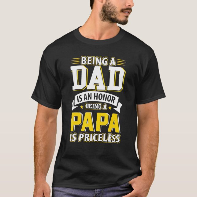 Camiseta Ser Pai É Uma Honra Ser Um Papa É Imprestável (Frente)