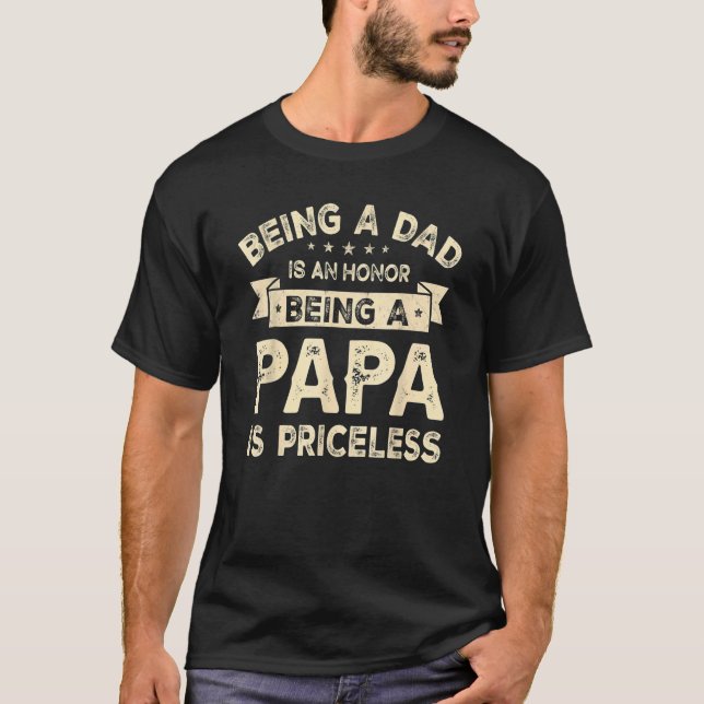 Camiseta Ser Pai É Uma Honra Ser Um Papa É Imprestável (Frente)