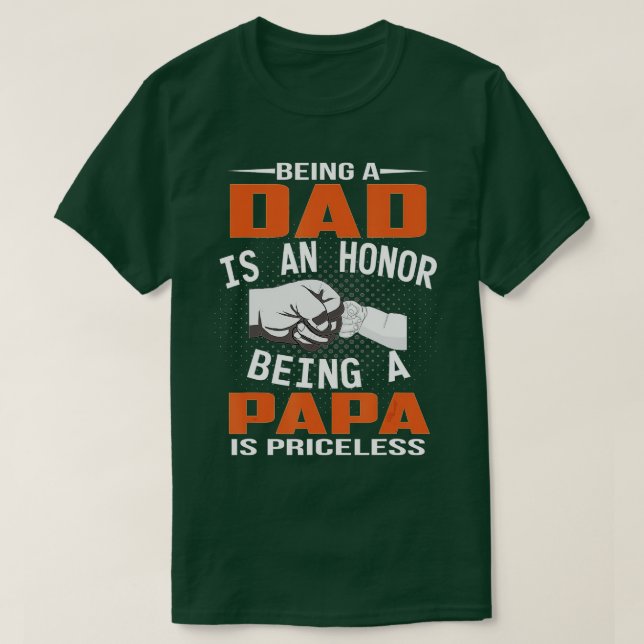 Camiseta Ser Pai É Uma Honra Ser Um Papa É Imprestável (Frente do Design)