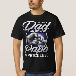 Camiseta Ser Pai é uma honra ser um papá é inestimável