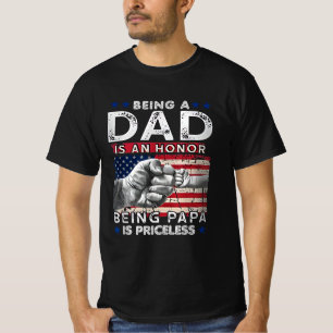 Camiseta Ser Pai É Uma Honra Ser Um Papá Não Tem Preço