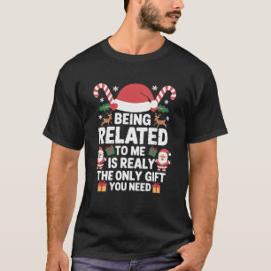 Camiseta Ser Parente Meu Natal Divertido Família Xmas