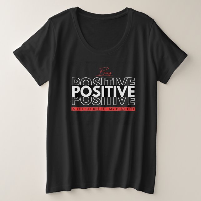 Camiseta Ser Positivo (Frente do Design)