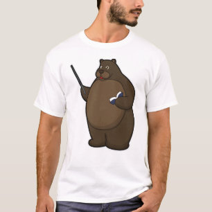 Camiseta Ser professor com livro e ponteiro