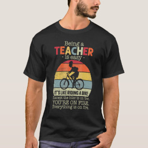 Camiseta Ser Professor é Fácil Para o Dia Nacional do Pro