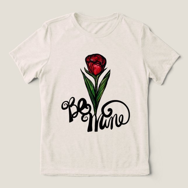 Camiseta Ser Rosa vermelha Mine (Design frontal)