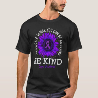 Camiseta Ser Roxo Fita Roxa Sensibilização do Lúpus Girasso