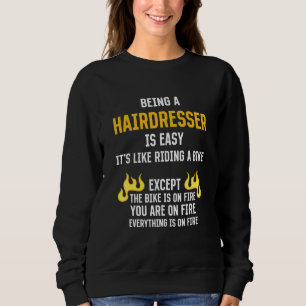 Camiseta Ser um Cabelereiro é Fácil Humor de Estilista de C