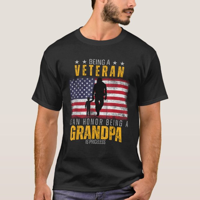 Camiseta Ser um Veterano é uma honra Ser um Vovô é Imperati (Frente)