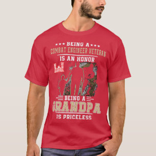 Camiseta ser um veterano engenheiro de combate é uma honra 