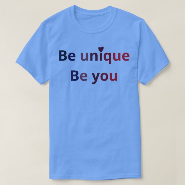 Camiseta ser único, seja você (Frente do Design)