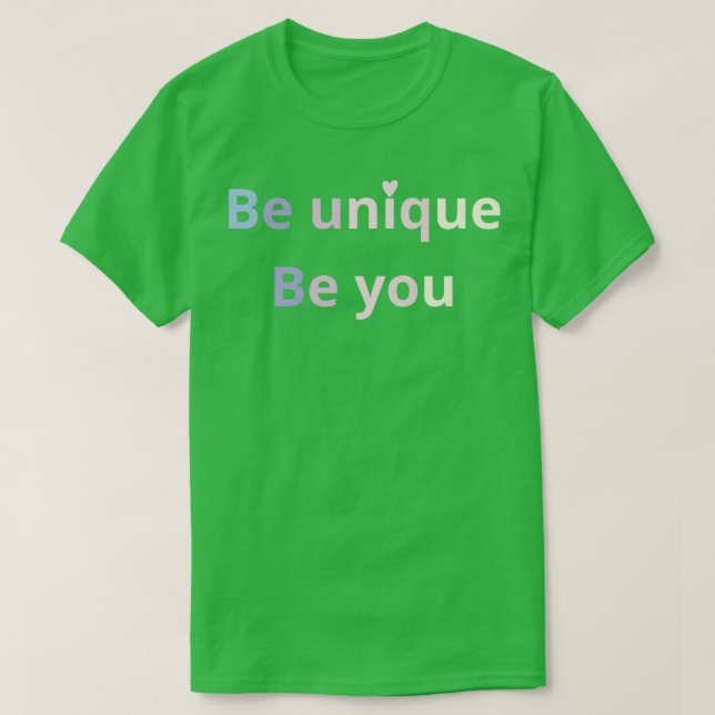 Camiseta ser único, seja você 1 (Frente do Design)