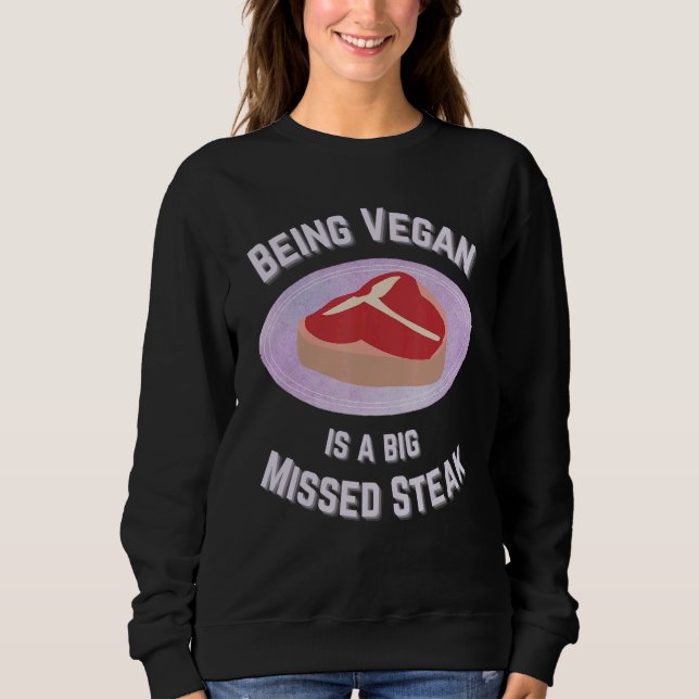 Camiseta Ser Vegan É Um Grande Bife Perdido (Frente)
