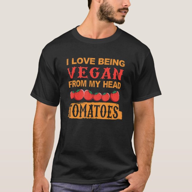 Camiseta Ser Vegano Da Cabeça Tomates - Frases Engraçadas P (Frente)