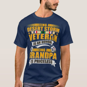 Camiseta Ser Veterano Da Tempestade Do Deserto É Um Avô Hon