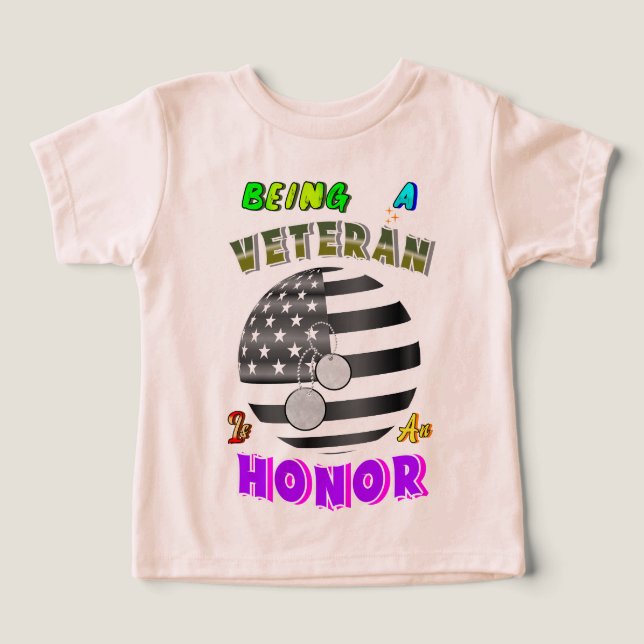 Camiseta Ser Veterano É Uma Honra (Design frontal)