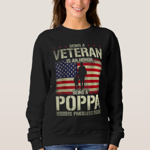 Camiseta Ser Veterano É Uma Honra Ser Poppa Não Tem Preço