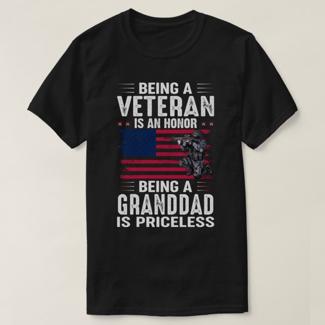 Camiseta Ser Veterano É Uma Honra Ser Um GRANDE É Pr (Frente do Design)