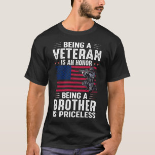 Camiseta Ser Veterano É Uma Honra Ser Um IRMÃO É Primário